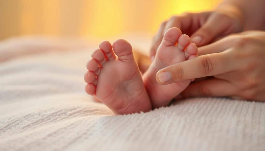 Baby Fußpflege zur Prävention von eingewachsenen Fingernägeln
