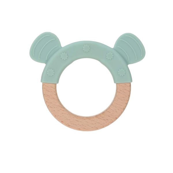 Lässig Greif-Ring Holz/Silicone Dog