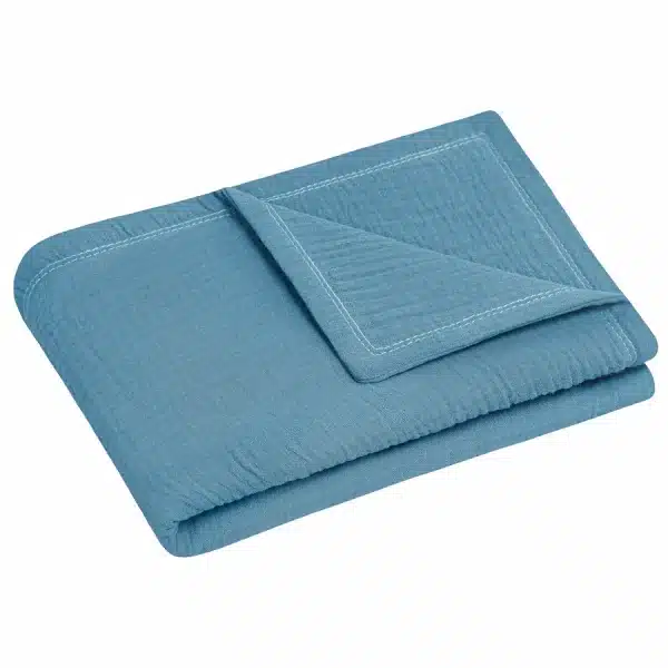 Zöllner Kuscheldecke Musselin blau
