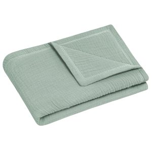 Zöllner Kuscheldecke Musselin grün